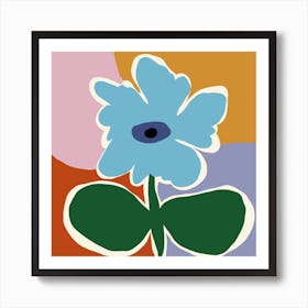 Retro minimal flower III Art Print