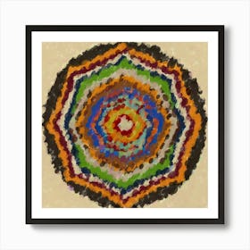 Color Surge Mandala Art Print