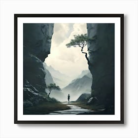 Man In A Cave Art Print