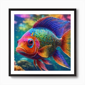 Rainbow Fish Art Print