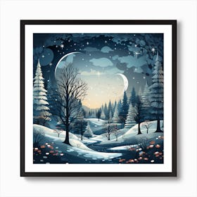 Winter Landscape 17 Art Print