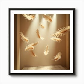 Feathers In The Air Art Print