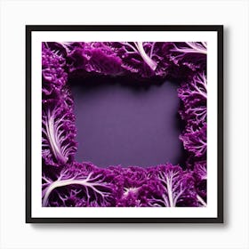 Purple Cabbage Frame Art Print