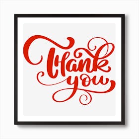 Thank You Lettering Art Print