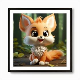 Cute Fox 63 Art Print