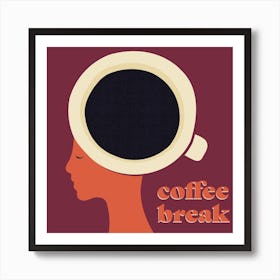 Coffee Break Square Art Print