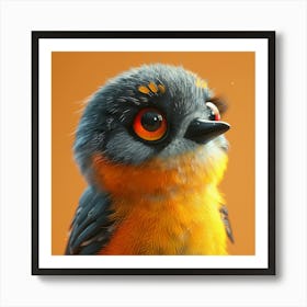 Bird With Big Eyes 3 Art Print