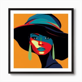 Woman With Hat Art Print