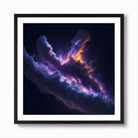 Stormy Nebula cloud Art Print