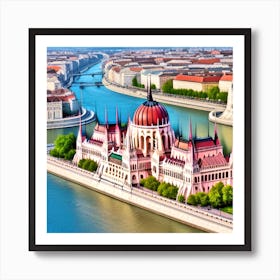Hungary Parliament Building Art Print