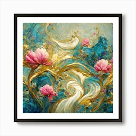 Luminous Blooms of the Tempest Art Print