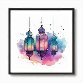 Islamic Lanterns Art Print