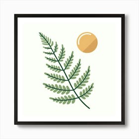 Leafs of Fern, Vector art 3 Art Print