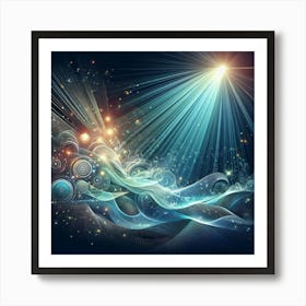 Abstract Wave Background Art Print