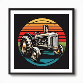 Vintage Tractor 1 Art Print