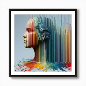 Abstract Portrait Of A Woman 7 Art Print