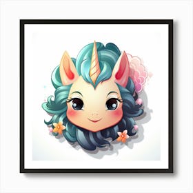 Unicorn Head 2 Art Print