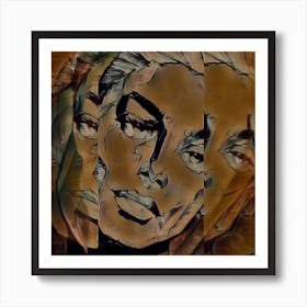 Abstract Portrait Of A Woman Art Print