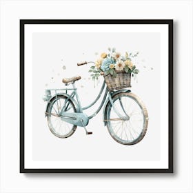 Bicycle With Flowers 1 Art Print