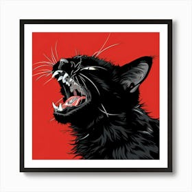 Screaming Cat 1 Art Print