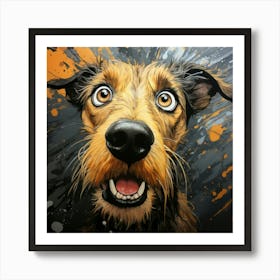 Splatter Dog Art Print