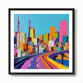 Abstract Travel Collection Tokyo Japan 7 Art Print