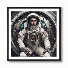 Astronaut In Space Art Print