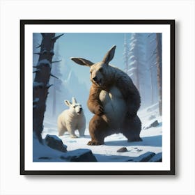 Bears In The Woods Art Print