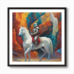 Knight On Horseback 7 Art Print