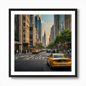 New York City Street Scene Art Print