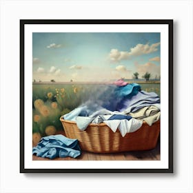 Laundry Basket  Art Print