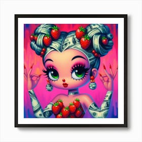 Strawberry Girl 3 Art Print