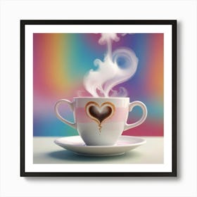 Heart Shaped Coffee Cup 6 Art Print