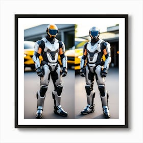 Building A Strong Futuristic Suit Like The One In The Image Requires A Significant Amount Of Expertise, Resources, And Time 16 Art Print