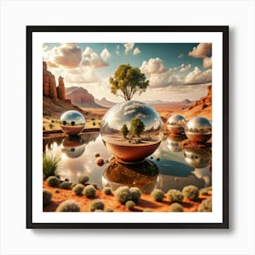 Spheres In The Desert Art Print