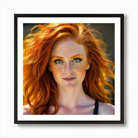 Female Ginger Hair Woman Redhead Unique Distinctive Fiery Vibrant Bright Bold Striking St (4) Art Print