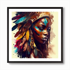 Powerful African Warrior Woman  #5 Art Print