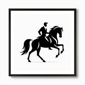 A man riding a horse Art Print