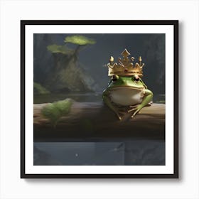 Frog With Crown Art Print