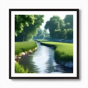 River In The Grass 3 Art Print