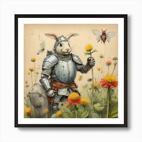 Rabbit In The Meadow Art Print