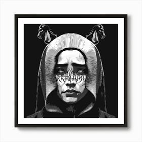 Woman In A Hood, dystopian Art Print