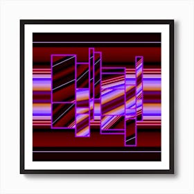 Purple Squares Art Print