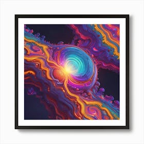 Abstract Psychedelic Painting Art Print