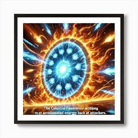 Celestial Firewall Flame Mirror Art Print