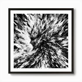 Black and White Abstract Art 264 Art Print