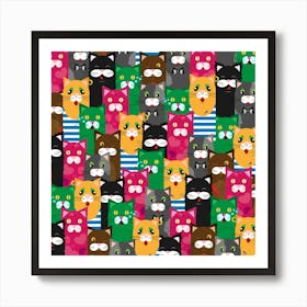 Cats On The Wall Art Print