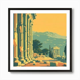 Greece Travel Poster Art Print