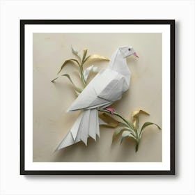 Dove On A Branch Art Print