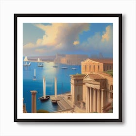 City By The Sea Art Print